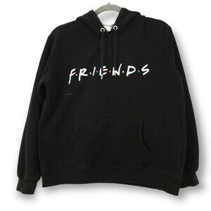 H&M Friends Black Pull Over Hoodie Women's Size M
